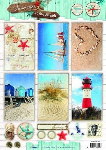 Knipvel nr.1342 A4 Summer at the beach p/vel