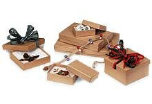 Doos 14x8.9x2.54cm p/100st bruin 14K 2delig luxe