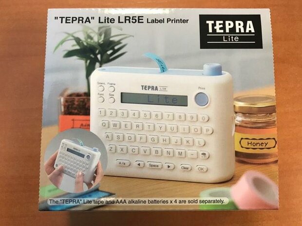 Labelprinter tepra lite thermisch 90x115x37mm p/st  incl 1 rol tape 