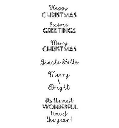Clear stamp Christmas Cheer woorden onder elkaar p/set