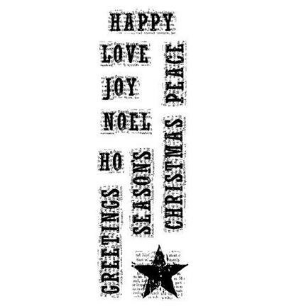 Clear stamp Vintage Christmas Words p/set