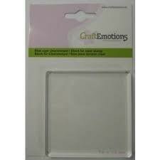 Acryl bloc voor clearstamp 74x74mm p/st
