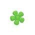 Bloemen groen stof effen 20mm p/4st