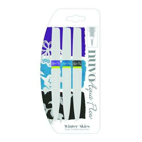 Aqua flow pens winter skies p/st
