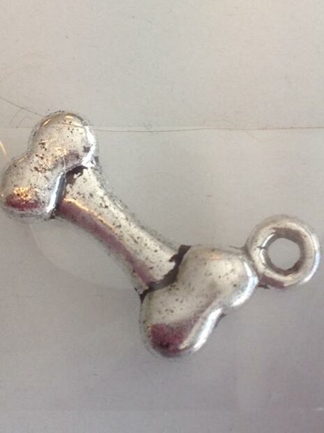 Bedel zilver botje 16x10mm p/st 