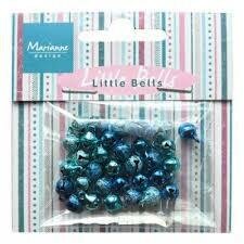 Belletjes donkerblauw/lichtblauw p/32st