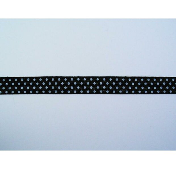 Lint zwart 20mm p/mtr Biasband 