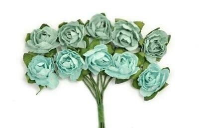 Bloemen Roos wishes p/10st mintgroen