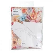 Bloemen sjabloon xl Dahlia zelf maken met crepe papier p/set