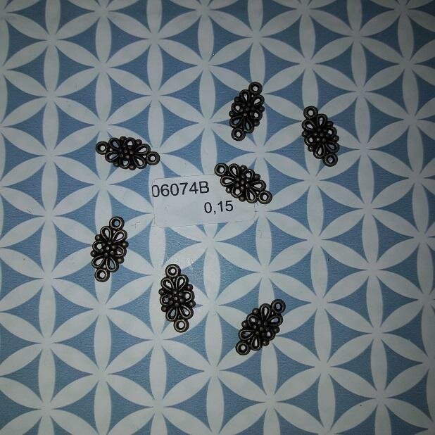 Blad 3d versiersel mini 1.5cm p/st brons