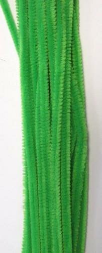 Chenille draad 0.6x30cm p/20st lichtgroen