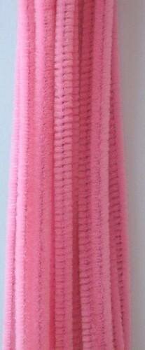 Chenille draad 0.6x30cm p/20st roze