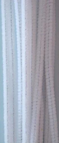Chenille wit 0.6x30cm p/20st draad