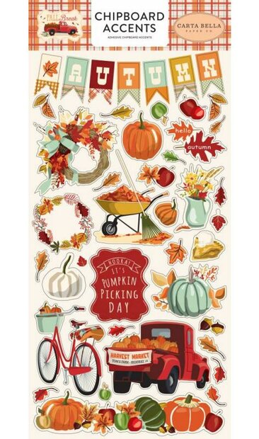 Chipboard Accents Fall Break 15x30cm p/set