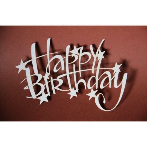Chipboard Happy Birthday BIG p/st