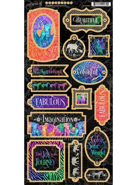 Chipboard Kaleidoscope 15x30cm p/set