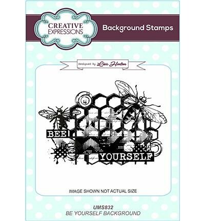 Stamp Bee Yourself A6 p/st Background rubber