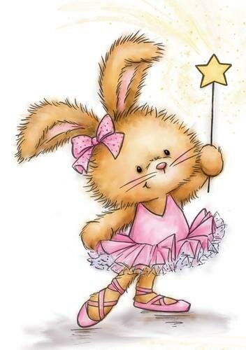 Clear stamp Ballerina konijn A7 p/st