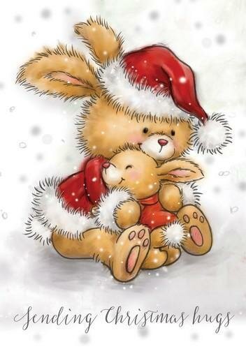 Clear stamp Bunny Hugs A7 p/st