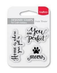 Clear stamp Designer Meow 7x7cm p/st 