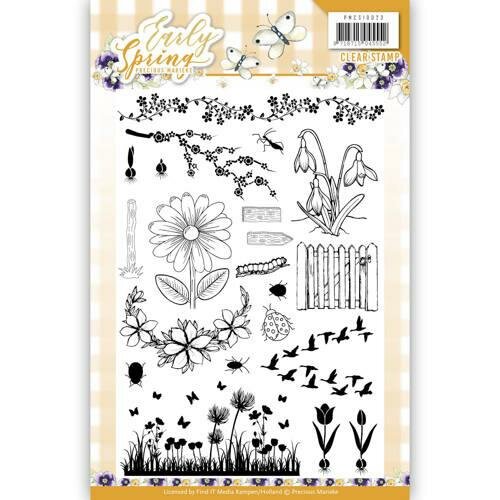 Clear stamp Early Spring grote bloem p/st