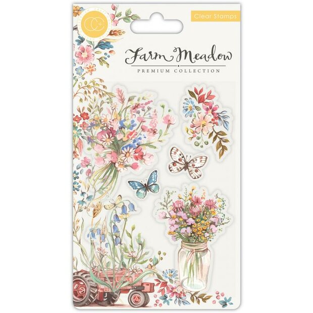 Clear stamp Farm meadow veldboeket p/st