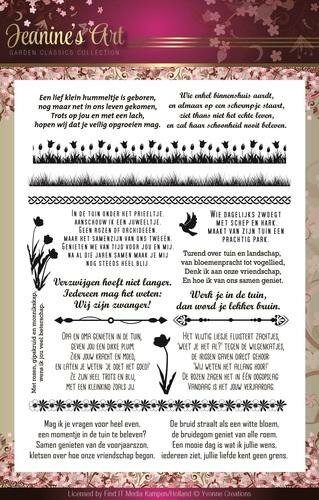 Clear stamp garden classics tekst p/st