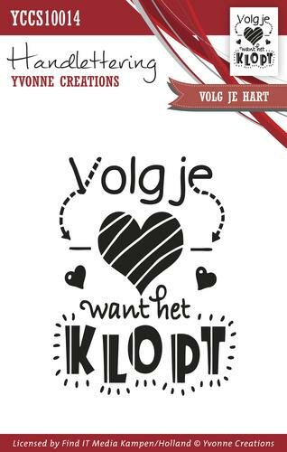 Clear stamp Clear stamp Handlettering volg je hart A7 p/stvolg je hart A7 p/st
