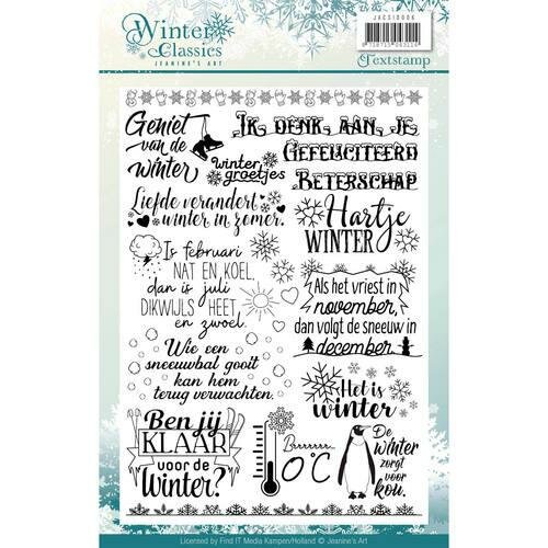 Clear stamp Jeanines Art Winter Classics teksten a5 p/st