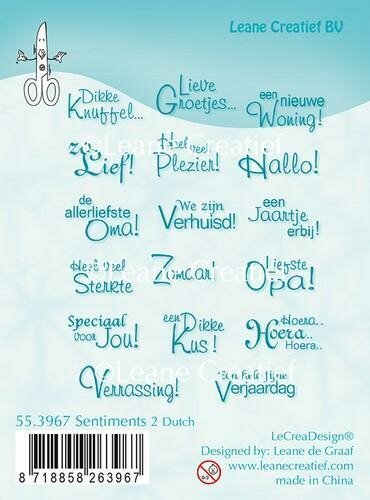 Clear stamp Sentiments 2 nederlands p/st