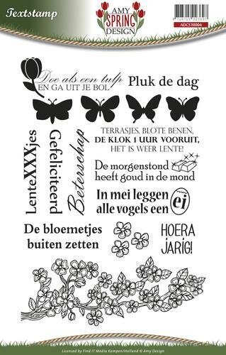 Clear stamp Spring Tekst p/st