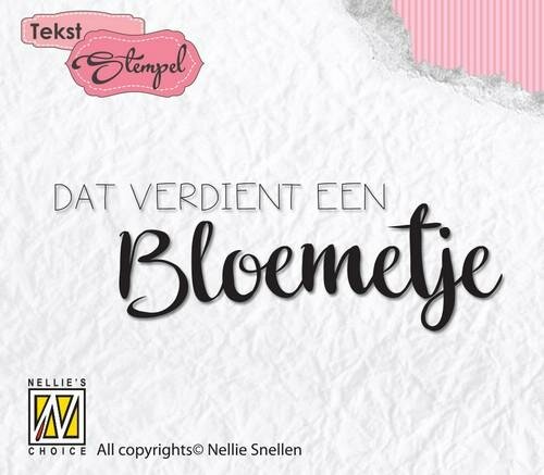 Clear stamp Tekst Dat verdient een bloemetje p/st