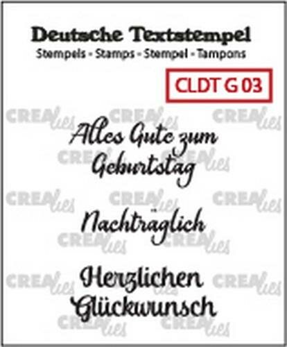 Clear stamp Geburtstag alles gute 03 p/st Tekst 