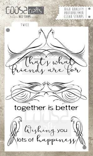 Clear stamp twice A6 p/st