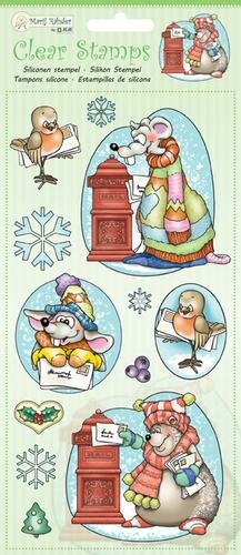 Clear stamp winter dieren p/st