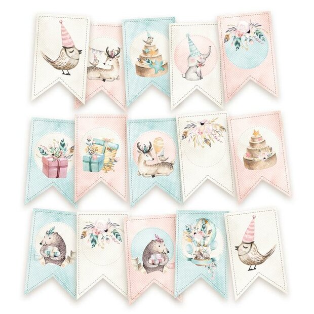 Die cut garland Cute &amp; Co p/15st