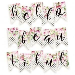 Die cut garland Hello Beautiful p/15st