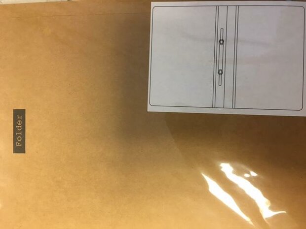 Dossier/folder map A4 + A4 p/st kraft