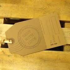 Draagtas cadeaulabel 19x7x32cm pst lichtbruin sent with love