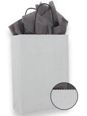  Draagtas 18x7x21cm zilver p/250st papier gedraaid 