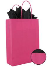 Draagtas14x7x19cm fuchsia p/250st papier gedraaid 