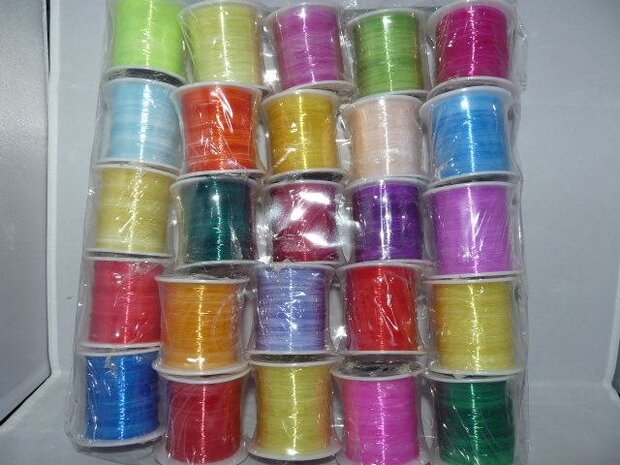 Elastisch draad p/13mtr ass kleuren
