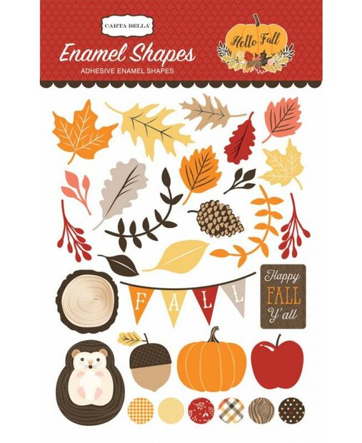 Enamel Shapes Hello Fall p/set