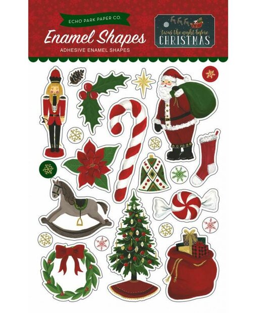 Enamel Shapes Twas the Night Before Christmas p/vel