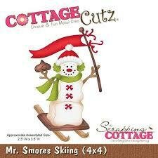 Stans cutz Sneeuwpop op ski 9.5x9.5cm p/st