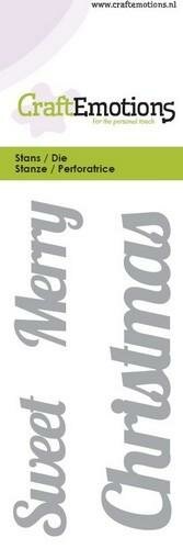 Stans Tekst Sweet Merry Christmas 5x10cm