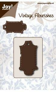 Stans Vintage Flourishes Label gestikt 65x45mm p/st