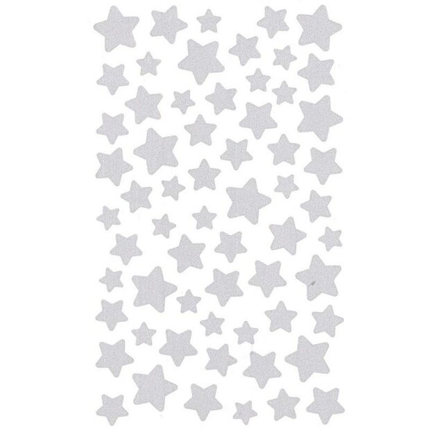 Stickers zilver sterren p/244st