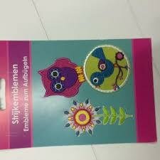 Applicatie uil vogel en bloem Strijk 