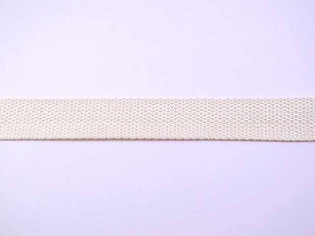 Tassenband ecru 25mm p/mtr Polypropylene 